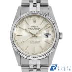 ロレックス デイトジャスト 16234 シルバー タペストリー バー U番 中古 メンズ 腕時計