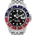 ロレックス GMTマスター 赤青ベゼル 16750 ブラック オールトリチウム シングルバックル 5列 ジュビリーブレス 85番 中古 メンズ 腕時計