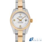 ロレックス デイトジャスト 2Pダイヤ 179163 2BR ホワイト D番 中古 レディース 腕時計 1OPOROAU0002