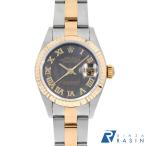 ロレックス デイトジャスト 79173NR ブラックシェル ローマ Y番 中古 レディース 腕時計 001JROAU0525