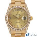 ロレックス デイデイト ケースベゼルダイヤ 8ダイヤ 2Pバゲットダイヤ 18138A シャンパン R番 中古 メンズ 腕時計