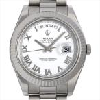 ロレックス デイデイトII G番 218239 ホワイト/ローマ 中古 メンズ 腕時計