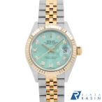 ロレックス デイトジャスト 10Pダイヤ 279173G ミントグリーン タペストリー 5列 ジュビリーブレス ランダム番 中古 レディース 腕時計