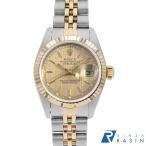 ロレックス デイトジャスト 69173 シャンパン ハウンズトゥース 千鳥格子 バー E番 中古 レディース 腕時計 001HROAU1101