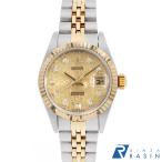 ロレックス デイトジャスト 10Pダイヤ 69173G シャンパン 彫りコンピューター T番 中古 レディース 腕時計 1CT5ROAU1046
