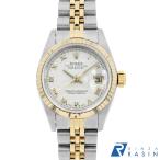 ロレックス デイトジャスト 69173 アイボリー ピラミッド ローマ S番 中古 レディース 腕時計 002SROAU0328