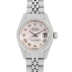 ロレックス デイトジャスト ミリヤード 69174NRD ピンクシェル ローマ U番 中古 レディース 腕時計