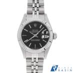 ロレックス デイトジャスト 79174 ブラック バー F番 中古 レディース 腕時計 16F4ROAU3157