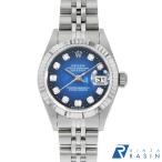 ロレックス デイトジャスト 10Pダイヤ 79174G ブルー グラデーション P番 中古 レディース 腕時計 16F4ROAU3260