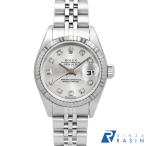 ロレックス デイトジャスト 10Pダイヤ 79174G シルバー F番 中古 レディース 腕時計