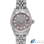 ロレックス デイトジャスト 10Pダイヤ 79174NG ブラックシェル F番 中古 レディース 腕時計 0ARSROAU0001