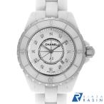 シャネル J12 白セラミック 12Pダイヤ H1628 中古 レディース 腕時計