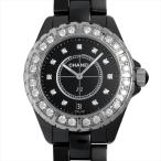 シャネル J12 黒セラミック ベゼルダイヤモンド H2428 中古 メンズ 腕時計