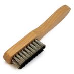 コロンブスブラシ スエードブラシ ステンレス  （天然木の持ち手：ブナ材） 靴磨き columbus 日本製