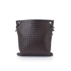 ボッテガヴェネタ BOTTEGA VENETA ショルダーバッグ イントレチャート レザー 茶 中古　