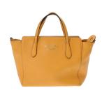 GUCCI グッチ スウィング ミニ トップハンドル 2WAY イエロー 368827 レディース レザー ハンドバッグ Bランク 中古 銀蔵