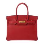 HERMES エルメス バーキン 30 ルージュカザック R刻印(2014年頃) レディース ヴォーエプソン ハンドバッグ Aランク 中古 銀蔵