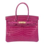 HERMES エルメス バーキン 30 SPオーダー ローズシェヘラザード D刻印(2019年頃) レディース ニロティカスリセ ハンドバッグ Aランク 中古 銀蔵