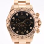 ROLEX ロレックス デイトナ 8Pダイヤ 116528G メンズ YG 腕時計 自動巻き 黒文字 ...