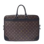 LOUIS VUITTON ルイヴィトン モノグラム マカサー ポルトドキュマン ヴォワヤージュGM ブラウン/黒 M40224 メンズ ビジネスバッグ Bランク 中古 銀蔵