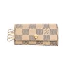 LOUIS VUITTON Louis Vuitton Damier azur 4 полосный чехол для ключей белый N60020 женский Damier azur парусина чехол для ключей B разряд б/у серебряный магазин 