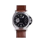 オフィチーネパネライ OFFICINE PANERAI ルミノールGMT SS 革 自動巻 中古　