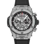 中古 ウブロ HUBLOT ビッグバン 411.NX.1170.X.1704 マットブラックスケルトン メンズ 腕時計