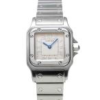 中古 カルティエ CARTIER サントスガルベ SM W20024D6 アイボリー レディース 腕時計