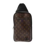  б/у Louis Vuitton LOUIS VUITTON монограмма мака sa-ave новый sling сумка черный / серый M46327 Damier парусина мужской сумка "body" 