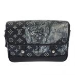  б/у Louis Vuitton LOUIS VUITTON монограмма коричневый p man mesenja-PM темно-синий M54248 монограмма Savanna парусина мужской плечо ba