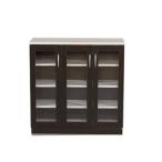 sunneed カップボード ダークブラウン色/ホワイト色 CB-90