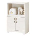 VLT-9055SLH バニラッテ (メーカー直送) 2段収納 白井産業 シライ Vanillatte アイボリー ビンテージ風木目 1人暮らし レンジストッカー 【送料無料】