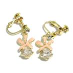 桜 キュービックジルコニア ゴールド イヤリング