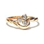 Yahoo! Yahoo!ショッピング(ヤフー ショッピング)11号 三ツ星 スワロフスキークリスタル ピンクゴールド リング 指輪 レディース