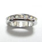 Yahoo! Yahoo!ショッピング(ヤフー ショッピング)5号 フルエタニティ スワロフスキークリスタル オーロラクリア シルバー リング 指輪 ユニセックス 男女兼用 レディース メンズ