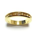 Yahoo! Yahoo!ショッピング(ヤフー ショッピング)11号 フルエタニティ スワロフスキークリスタル ライトコロラドトパーズ ゴールド リング 指輪 ユニセックス