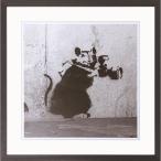 アート ポスター インテリア おしゃれ バンクシー Banksy カメラを持つネズミ パパラッチ アートポスター 額縁 IBA-62691 アート