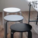 スツール 木製 丸 高さ45cm 北欧 おしゃれ かわいい 丸椅子 ＆NE ラウンドスツール color スタッキング イス キッチン リビング 省