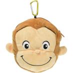 メール便 おさるのジョージ パスケース リール付き ぬいぐるみ かわいい ぬいぐるみフェイス キッズ レディース 9923 カラビナ 定期入れ 通学