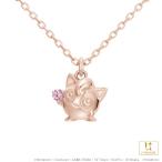 ポケモン グッズ プリン ネックレス K18ピンクゴールド アクセサリー ジュエリー ライトピンクサファイア 男女兼用 ユニセックス プレゼント