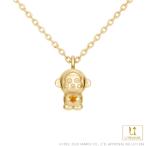 おさるのもんきち グッズ ネックレス おさるのもんきち ネックレス K18イエローゴールド サンリオ プレゼント  アクセサリー 女性 誕生日 記念日