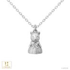 シルバニアファミリー グッズ ネックレス ペルシャネコの女の子 ネックレス K18ホワイトゴールド アクセサリー レディース プレゼント