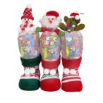 クリスマスブーツ　マスコット付ニットブーツ1個　お菓子入り　|　パーティ　ギフト　プレゼント　送料無料