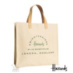 Harrods ハロッズ　ジュートショッピングバッグ〜Neutral Jute and Cotton Food Halls Shopper Bag