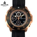 ヘルファー メンズ 機械式腕時計 HELFER BODY ELEMENT TIMEMASTER ローズゴールド / ブラック ビッグフェイス クロノグラフ Valjoux7750 バルジュー