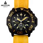 ヘルファー メンズ腕時計 HELFER DIVER ELEMENT CHRONODIVER PWR ブラック / イエロー クロノグラフ ダイバーズ ビッグフェイス スイス時計 日本総代理店