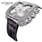 スイス高級腕時計 ブチアーニ ビッグスクエア ホワイトゴールド ダイヤモンド GVCHIANI BI ...