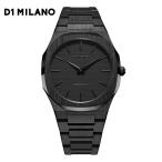 D1 MILANO ディーワンミラノ ULTRATHIN SHADOW UTBJSH オールブラック メンズ腕時計 薄型ケース 黒文字盤 SSブレスレット 【正規品】