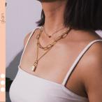 Yahoo! Yahoo!ショッピング(ヤフー ショッピング)爆買 三連 ネックレス 南京錠 ハート チェーン ゴールド カジュアル 上品 チェーン お洒落 アクセサリー 春 夏 韓国  プチプラ 人気 キレイめ 大人