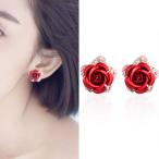 Yahoo! Yahoo!ショッピング(ヤフー ショッピング)爆買 薔薇ピアス 花　大人かわいい シンプル クリスタル ゴシック スタッドピアス 女性 パーティ 二次会 小物 ゴールド レトロ